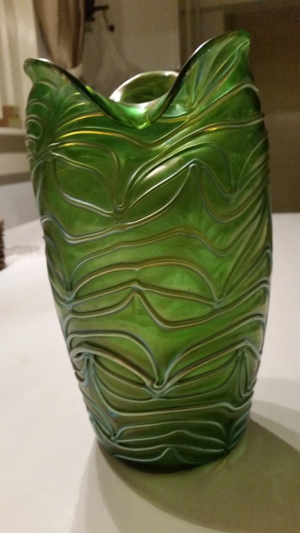 Loetz vaas Creta Formosa van glas, kleur groen  kopen? Bied vanaf 2900!