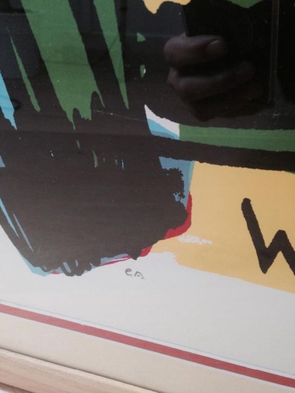 HERMAN BROOD Titel  " who's the boss", Met houten Lijst INGELIJST kopen? Bied vanaf 150!