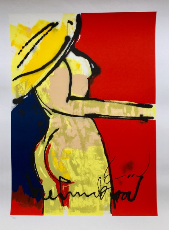 Herman Brood - Originele Handgesigneerde Zeefdruk: "Naked Beauty" verkocht voor € 460!