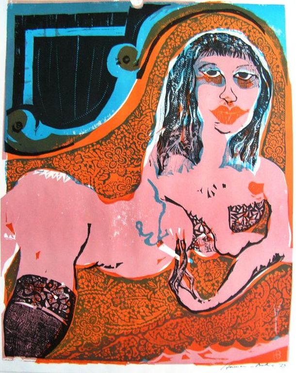 Monogram HB - ZT  -  zeefdruk  -  gesigneerd + monogram kopen? Bied vanaf 20!