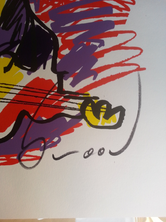 Herman Brood -  zeefdruk 'Gitarist' kopen? Bied vanaf 1!