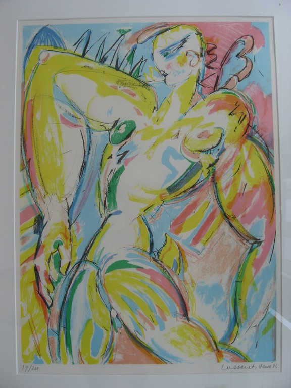 Paul de Lussanet, Kleurenlitho, Compositie van een vrouw, 1986 kopen? Bied vanaf 1!