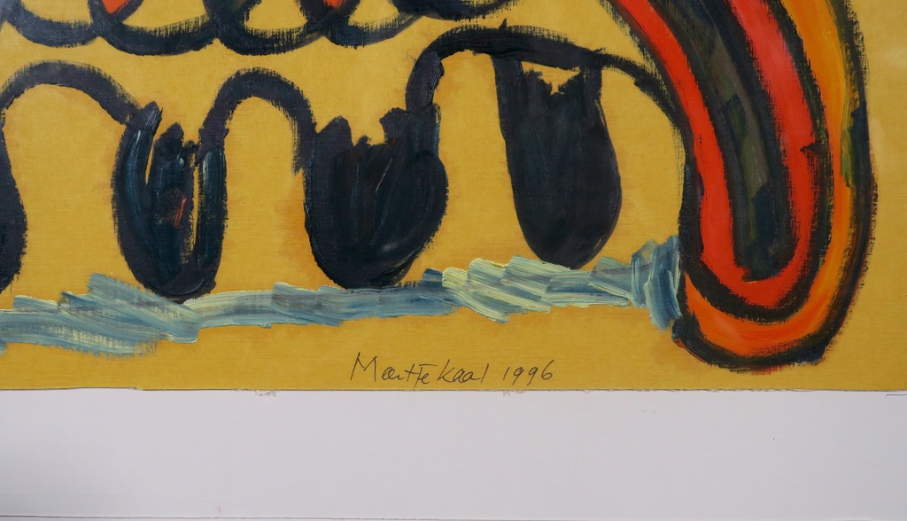 Meertje Kaal: Olieverf op karton, The sqarrel in the tree - Ingelijst kopen? Bied vanaf 1!