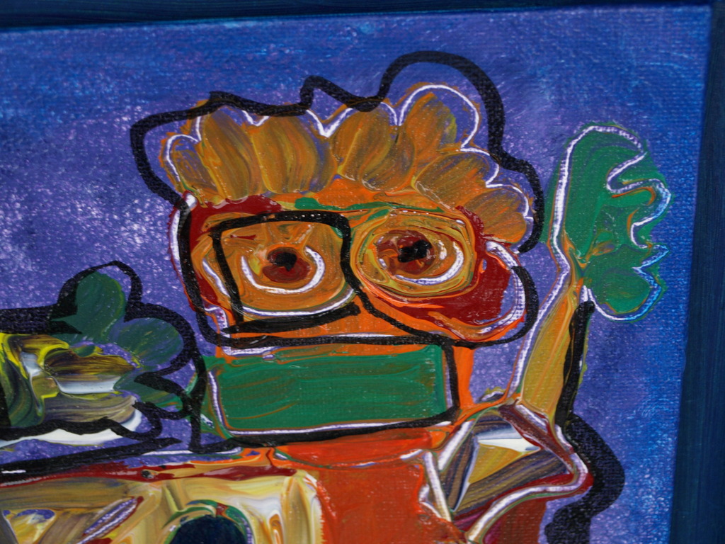 Jasper Banen : olieverf op board – Ontmoeting – gesigneerd & ingelijst – 2001 kopen? Bied vanaf 65!