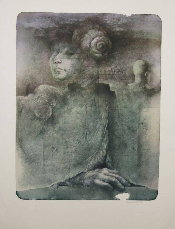 James Janicek: Litho, Compositie met verschillende figuren kopen? Bied vanaf 35!