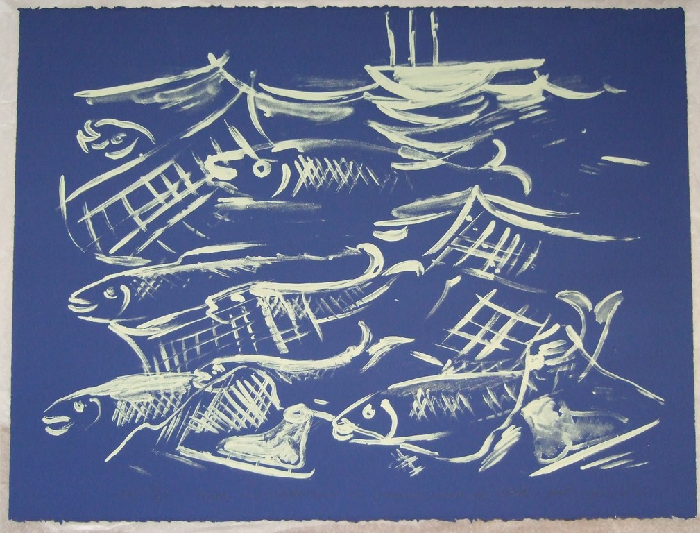 René Daniëls, gesigneerde zeefdruk uit 1984. Kleine oplage. verkocht voor € 1000!