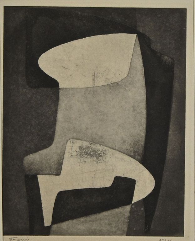 Marcel Fiorini: Ets/aquatint. Figuur verkocht voor € 160!