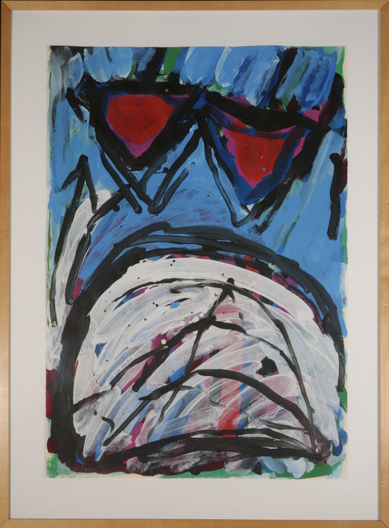 Peter Capiteyns: Acryl op papier, Zonder titel - Ingelijst kopen? Bied vanaf 20!