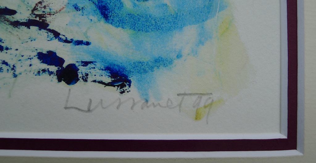 Paul de Lussanet, lithografie , 1999, met twee pass-partouts.Wijnrank kopen? Bied vanaf 45!