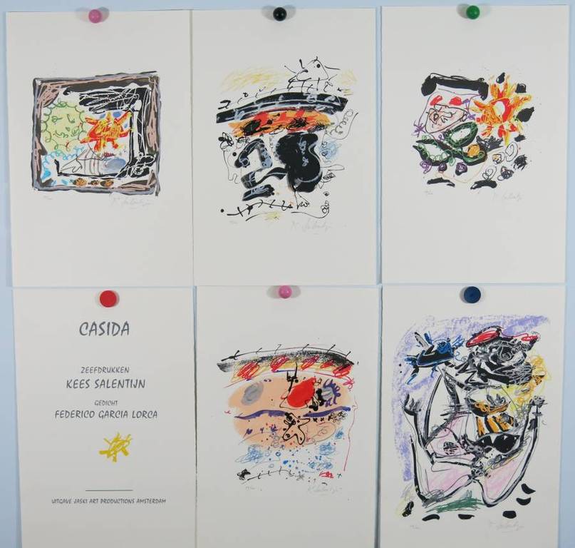 Kees Salentijn: Portfolio Casida, 5x Zeefdruk + 1x gedicht Federico Garcia Lorca kopen? Bied vanaf 150!