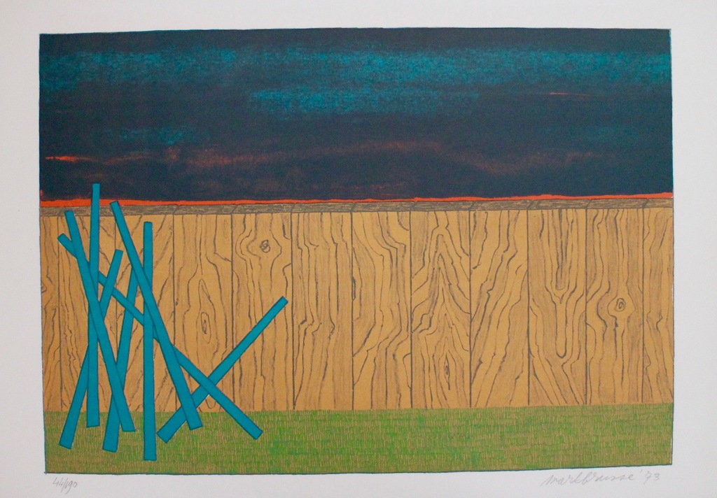 Mark Brusse: kleurenlitho, zonder titel kopen? Bied vanaf 25!