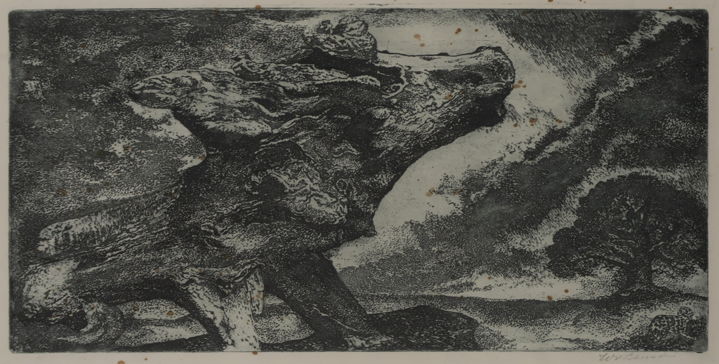 Willem van Leusden: Ets, Zwammen - Ingelijst kopen? Bied vanaf 1!