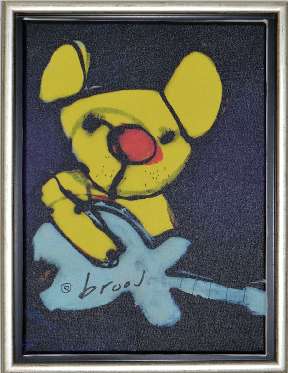 Herman Brood: Beertje - zeefdruk op linnen - ingelijst verkocht voor € 350!