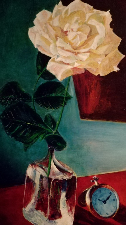 Onbekend kunstenaar, Olieverf op paneel, Roos kopen? Bied vanaf 1!