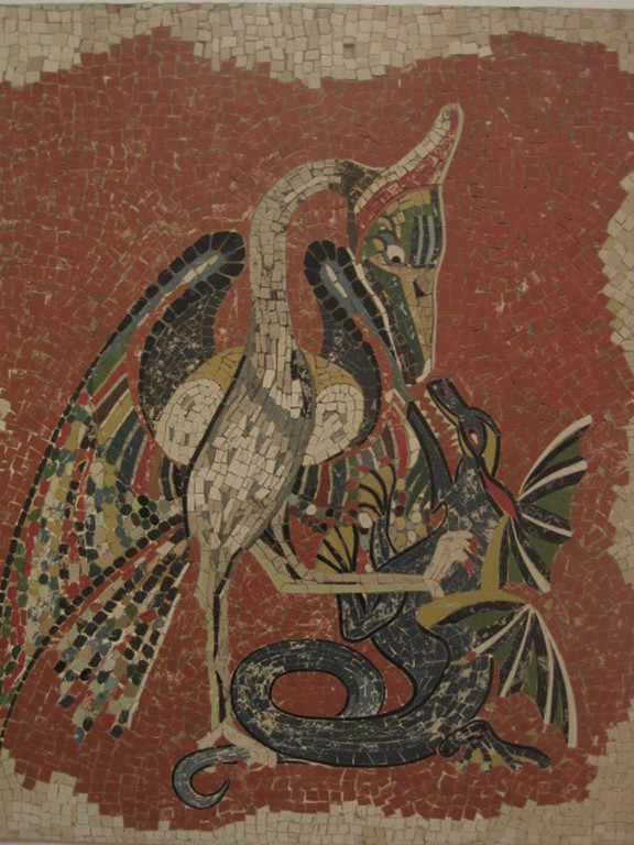 Willem Molin 1895-1959 - mozaiek "mythische vogels" ca. 1930 verkocht voor € 55!