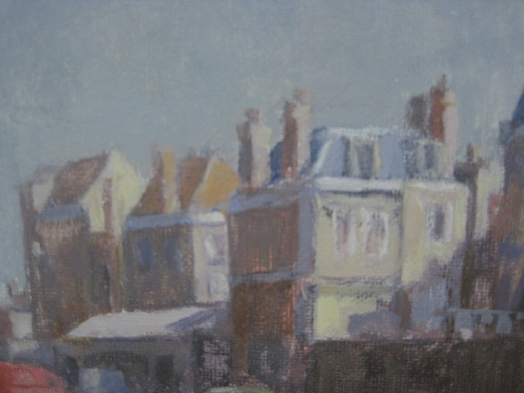 Jan Engel - olieverf - "Amsterdam Prins Hendrikkade" - verstild realisme gesgrd kopen? Bied vanaf 1!