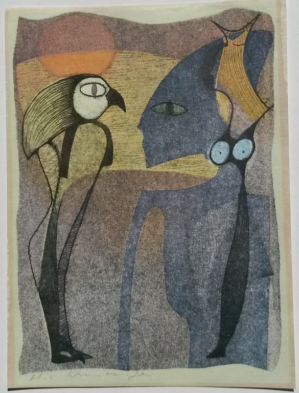 Harry van Kruiningen, twee litho's, Het zonnelied van Achnaton kopen? Bied vanaf 60!