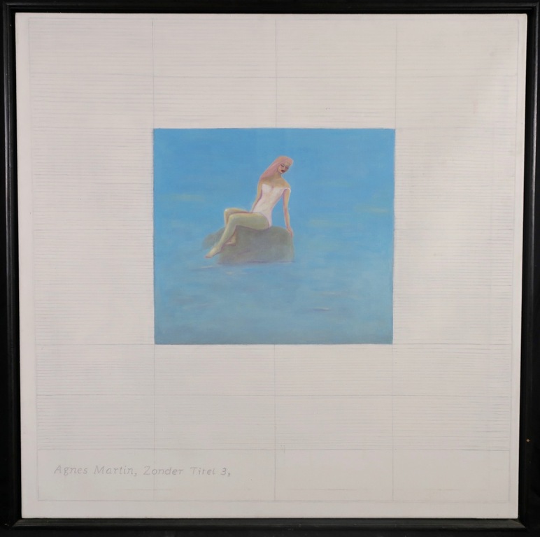 Jeanine Geerts: Olieverf op doek, Agnes Martin 3 - Ingelijst (Groot) kopen? Bied vanaf 1!