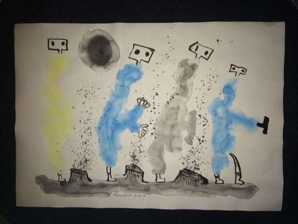 Lucebert aquarel uit 1991. verkocht voor € 140!