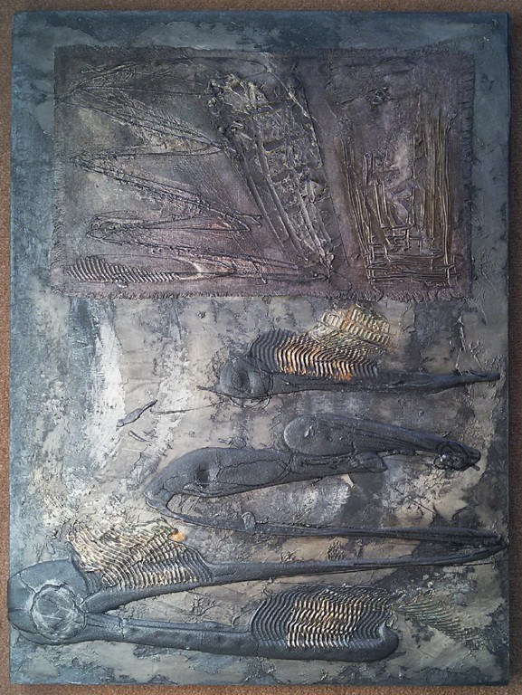 Walther Smeitink-Mühlbacher - Abstract, materie schildering op doek kopen? Bied vanaf 140!