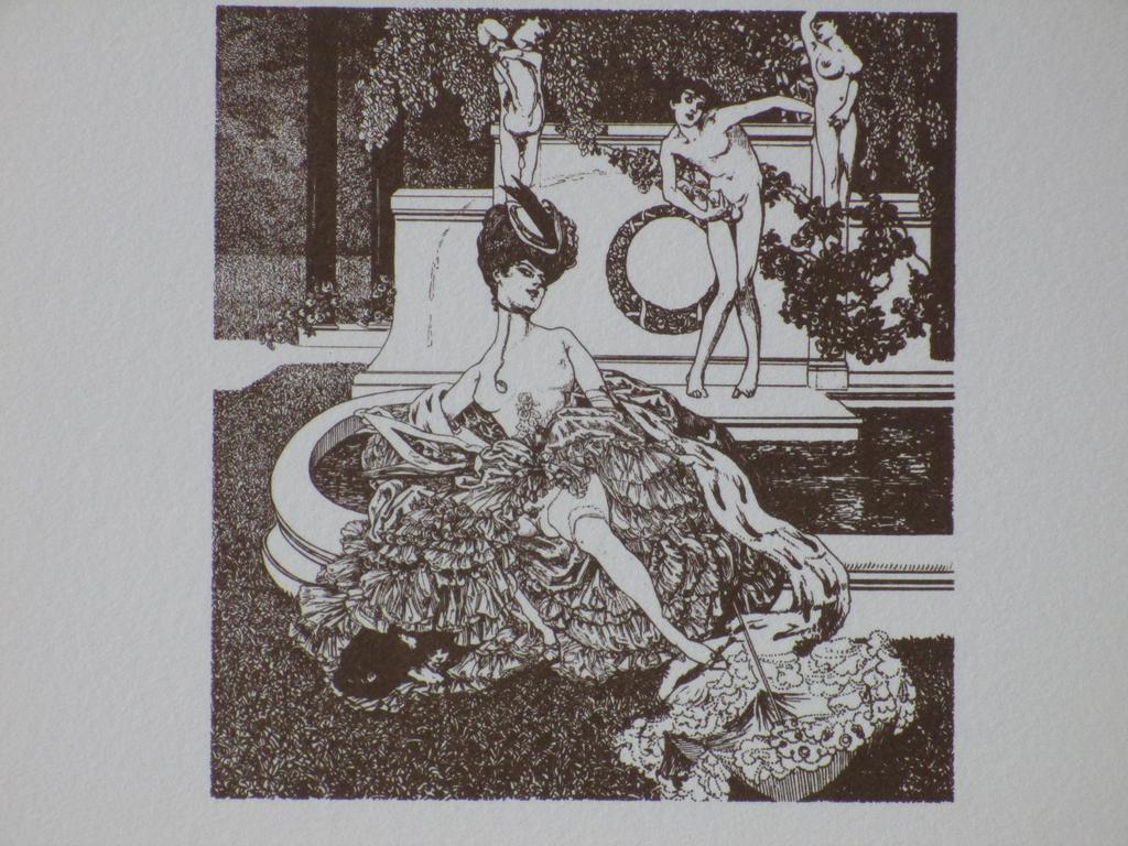 Franz von Bayros, Erotische scene, Litho kopen? Bied vanaf 1!