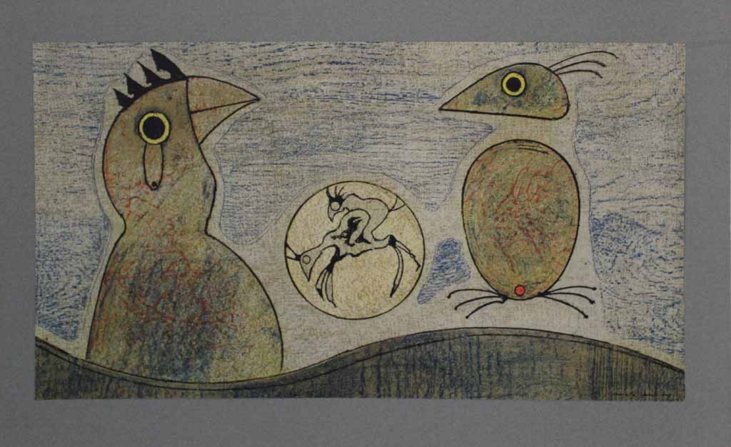 Max Ernst, lithografie, Deux Oiseaux verkocht voor € 65!