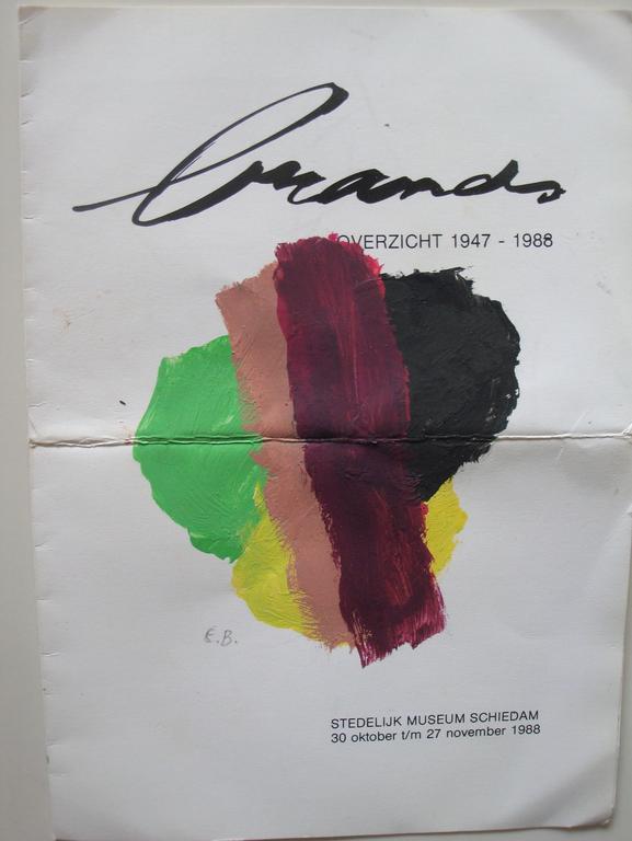 EUGENE BRANDS uitnodiging met schets verkocht voor € 50!