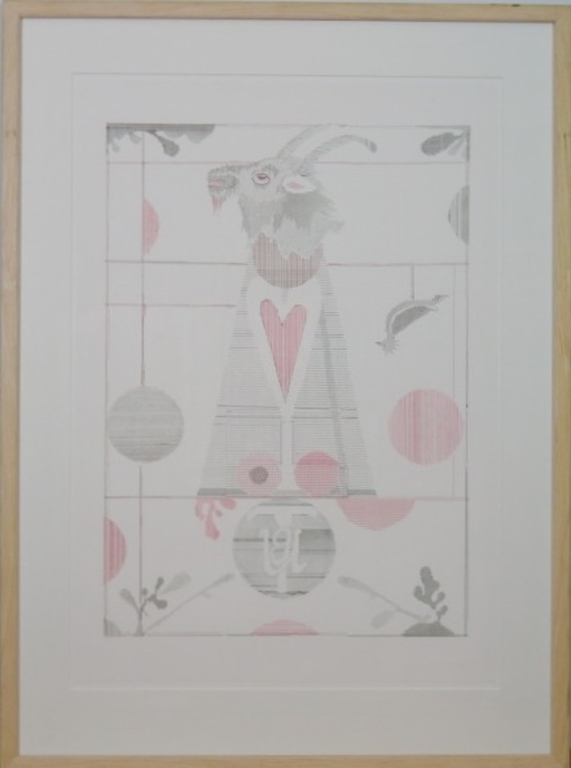 Gert en Uwe Tobias: Zeefdruk, Bok - Ingelijst (groot) kopen? Bied vanaf 750!