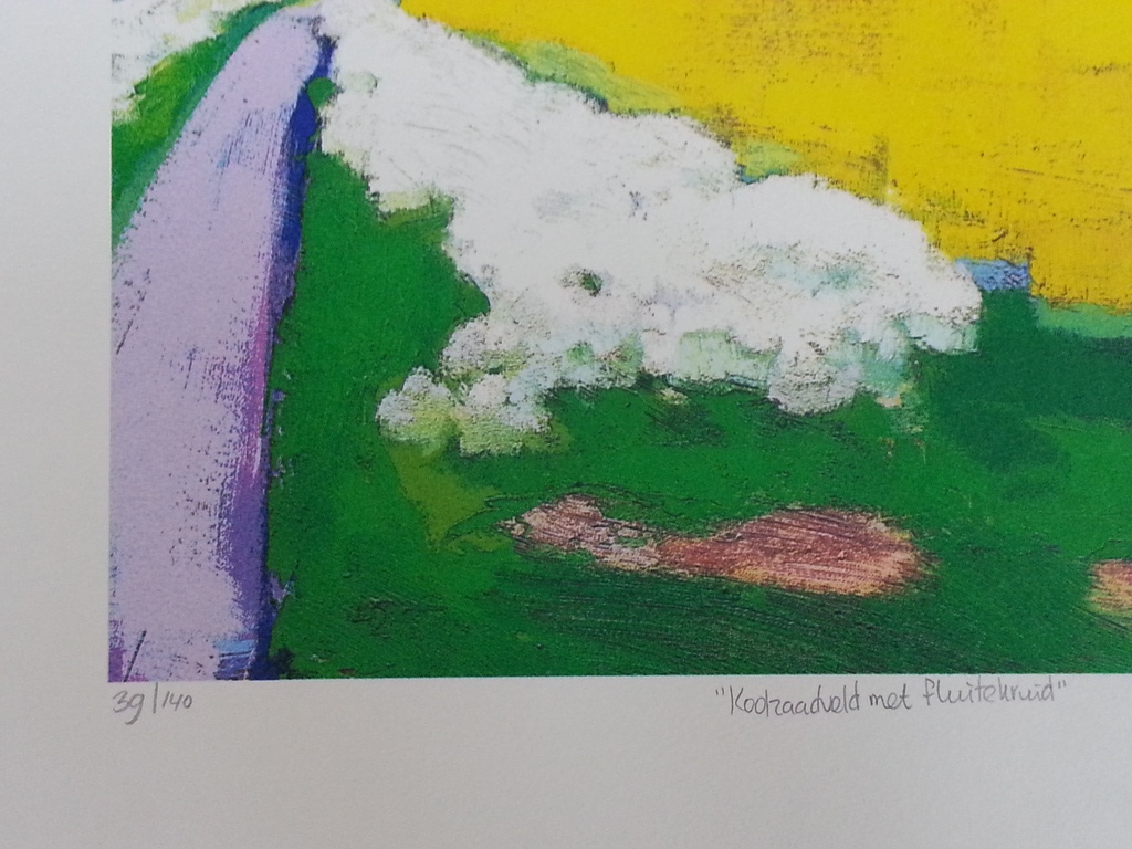 Jentsje Popma, zeefdruk met lijst,  kopen? Bied vanaf 30!