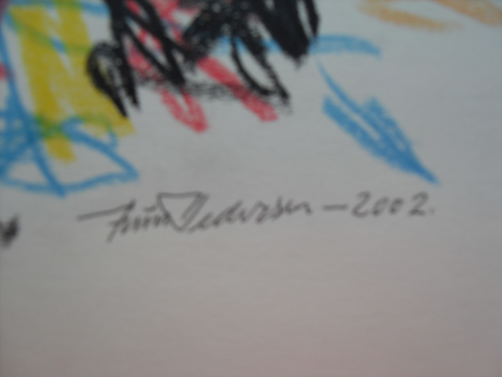 Finn Pedersen  mask 2002 gemengde techniek op papier 30 x 40 kopen? Bied vanaf 1!