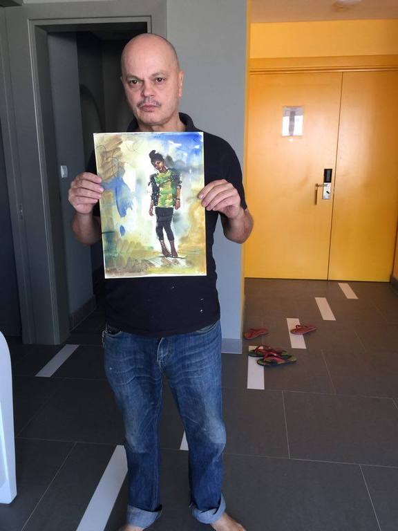 Peter Klashorst - gemengde techniek op aquarel papier - Asian teen kopen? Bied vanaf 60!