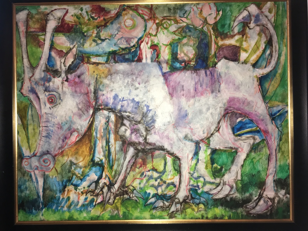 Hans de Boer: Oliverf, Fantasiegeit, 108x98. kopen? Bied vanaf 1!