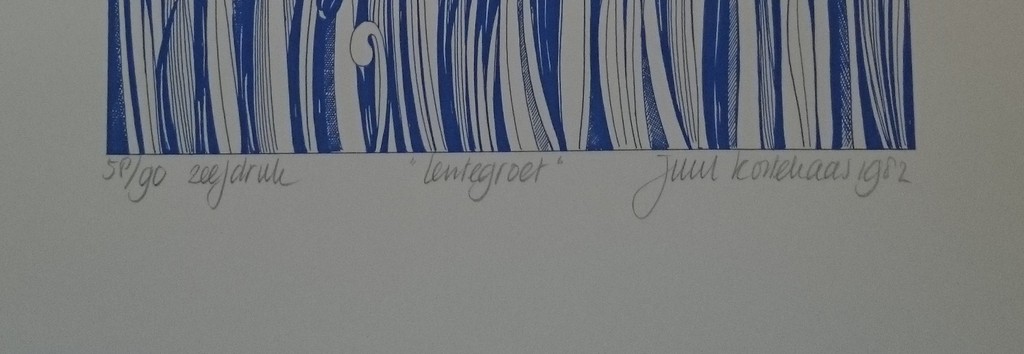 Juul Kortekaas, zeefdruk, Lentegroet kopen? Bied vanaf 20!