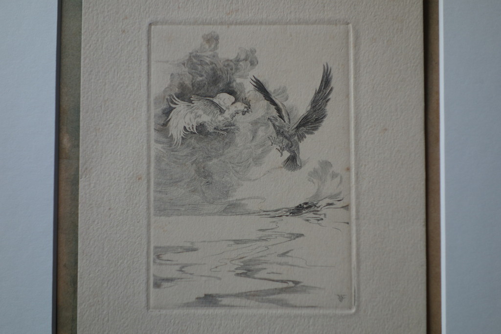 Peter Vos, Ets, gesigneerd op de plaat. verkocht voor € 55!