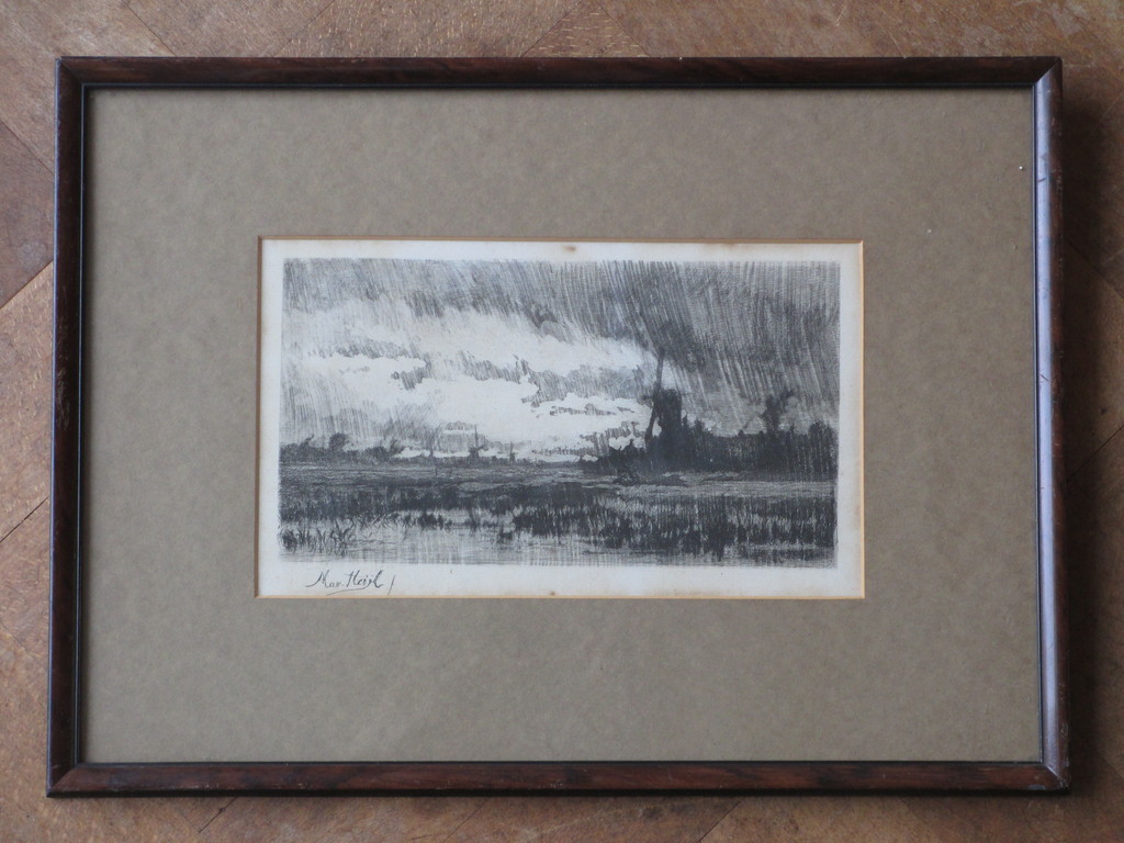 Marinus Heijl, Regen over de polder, Ets kopen? Bied vanaf 40!