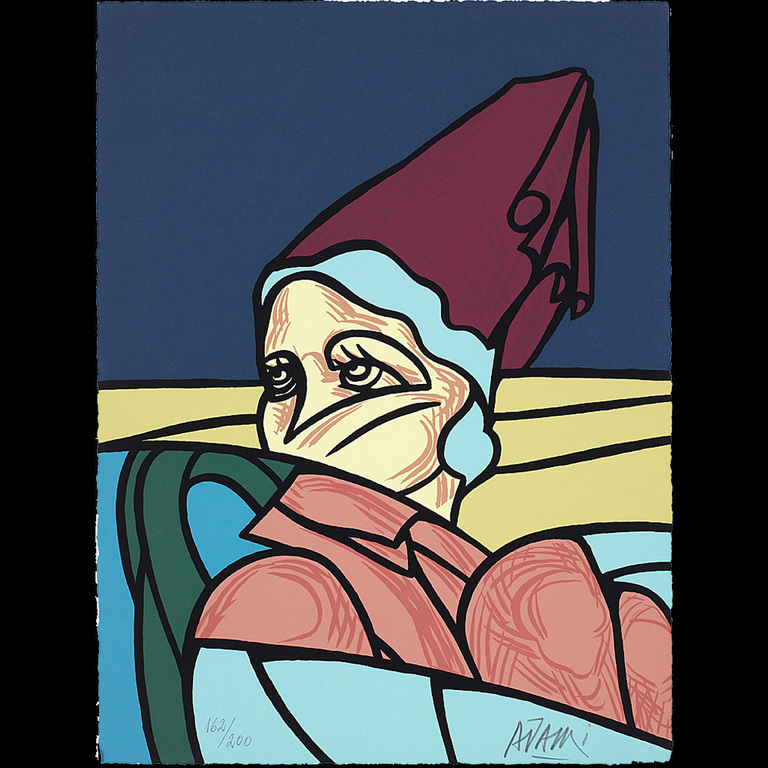 Valerio Adami: Zeefdruk, Une reconquete moderne de l’espace classique III verkocht voor € 50!