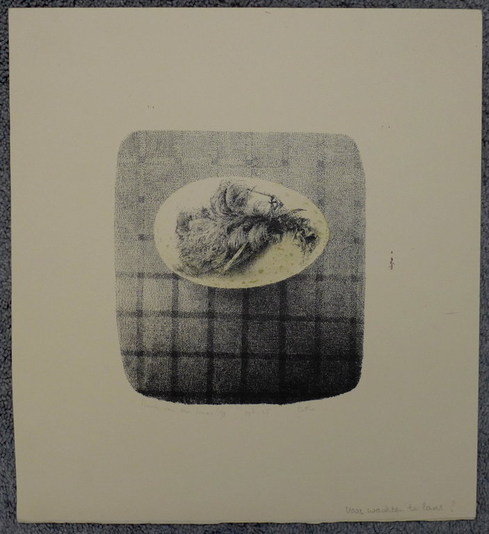 Henk van der Haar, litho uit 1973. oplage 25. titel: voor wachten te laat. kopen? Bied vanaf 1!