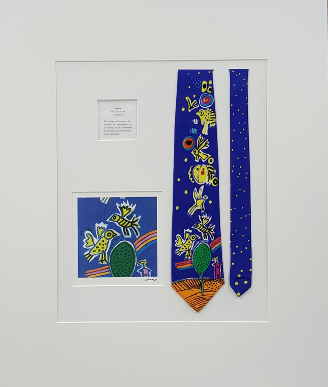 Corneille stropdas Society Shop 1991 + litho incl lijst. kopen? Bied vanaf 150!