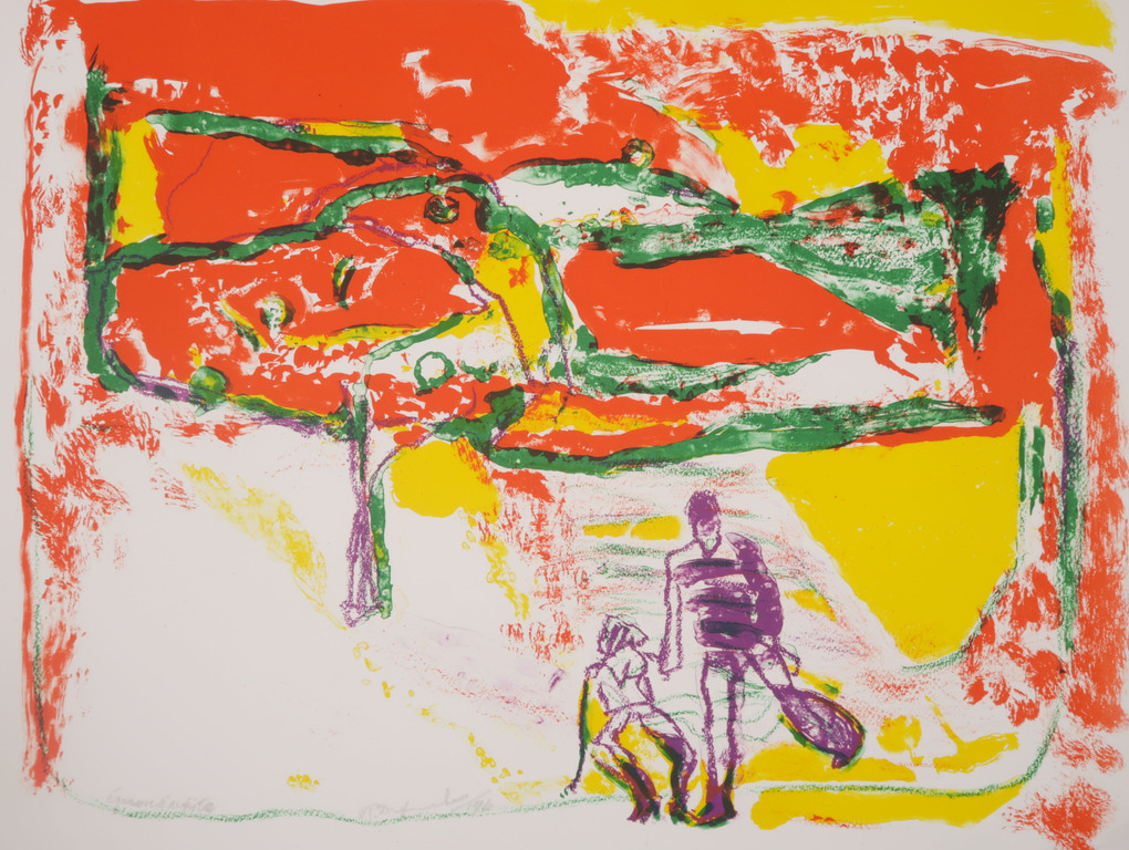 Pieter Defesche: Litho, Z.T. Twee figuren verkocht voor € 40!