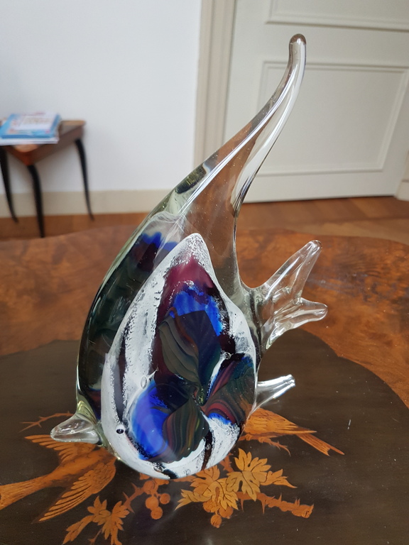 Vis in Murano glas-scheurtje op de staart van de vis niet toegankelijk kopen? Bied vanaf 1!