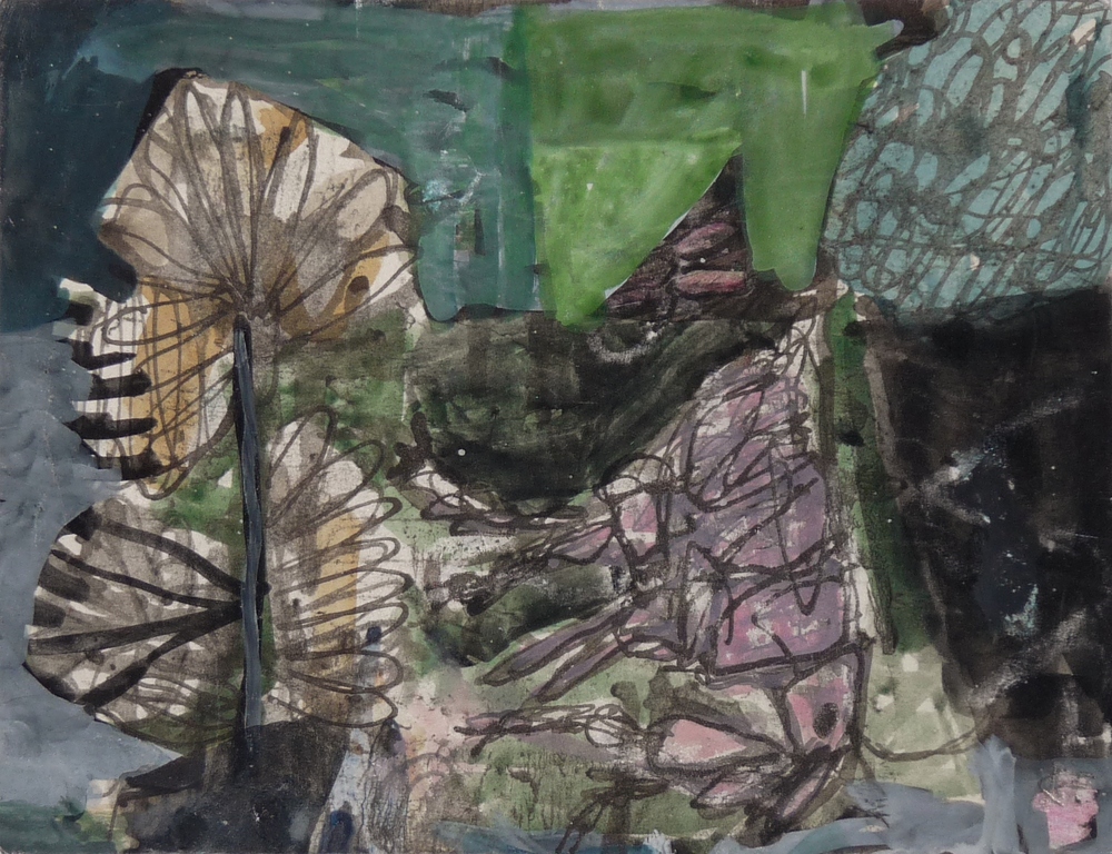 Kees Franse, Gem. techn., Kreeft met boom? verkocht voor € 40!