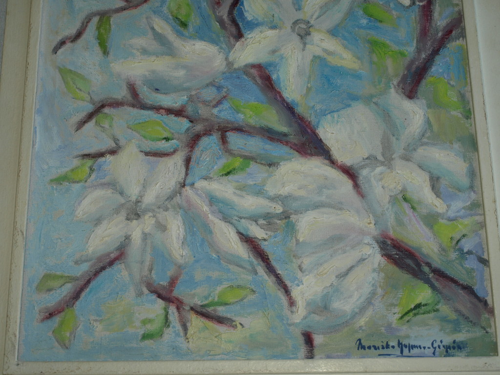 MARISKA HOFMAN-GÁSPÁR (1910) – Olieverf  – Witte lelies – Gesigneerd & ingelijst kopen? Bied vanaf 100!