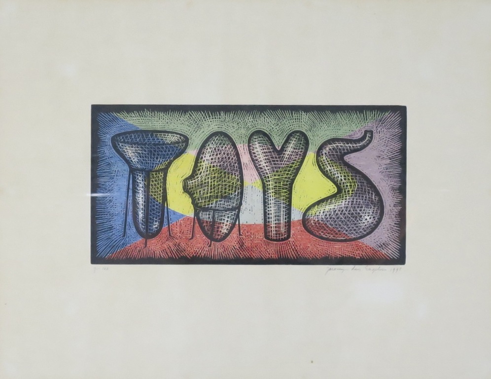 Jacomijn den Engelsen: Houtsnede, Toys - Ingelijst kopen? Bied vanaf 1!