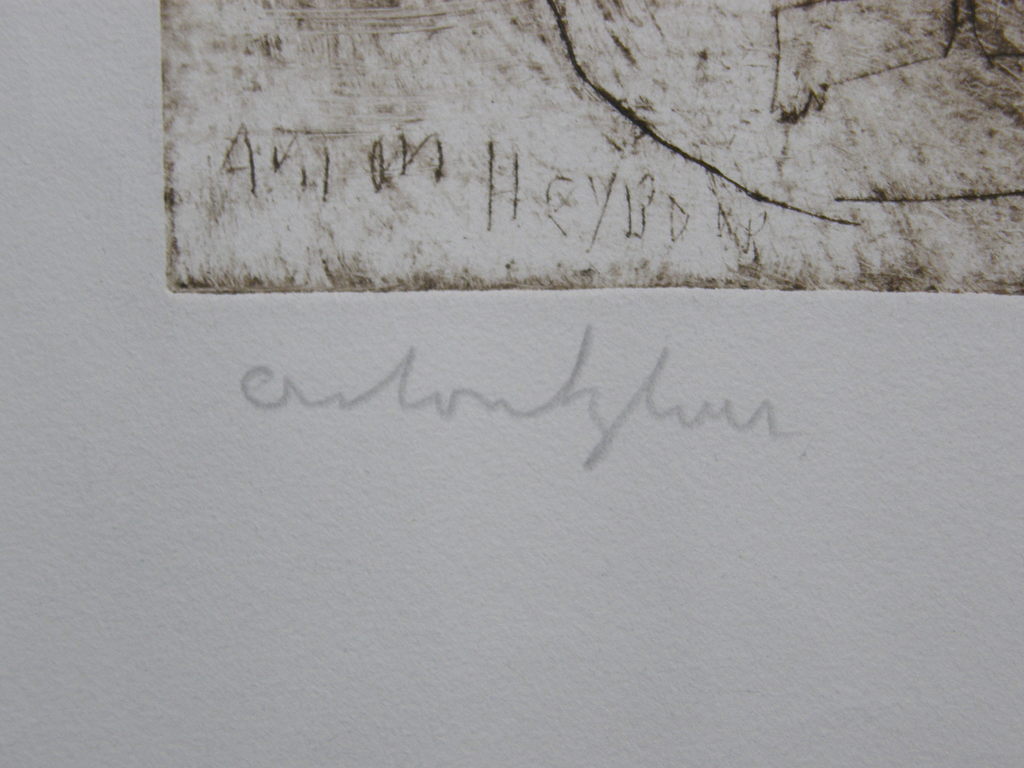 Anton Heyboer: ets, 1986, potlood gesigneerd kopen? Bied vanaf 85!