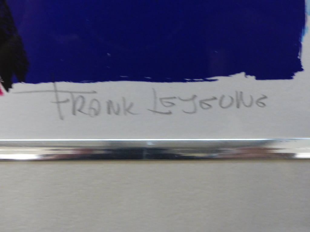 Frank Lejeune,zeefdruk op papier in lijst,first visit veules les roses, kopen? Bied vanaf 75!