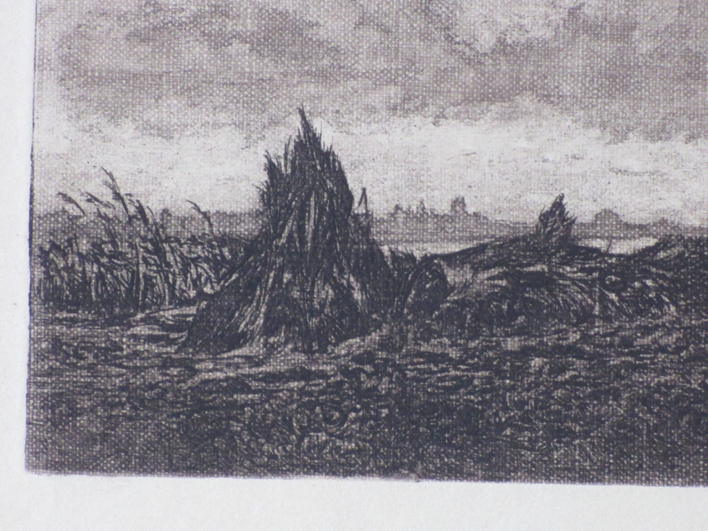 Jan Willem Nortier, Stoppelvelden aan het water, Ets kopen? Bied vanaf 1!