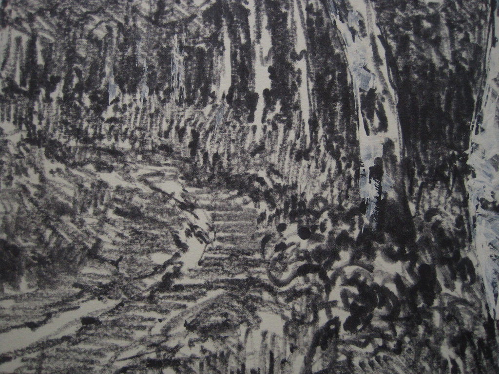 HoutskoolTekening "Boslandschap" van Zaanse impressionist Frans Mars 1903-1973 kopen? Bied vanaf 1!