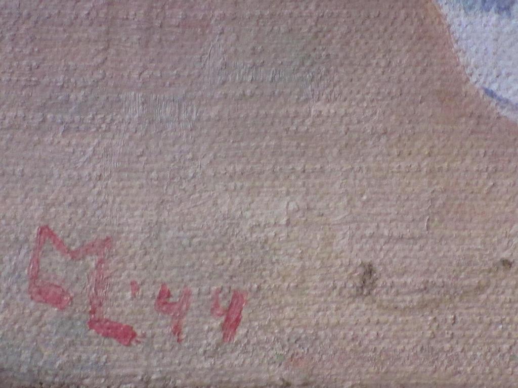 Onbekend, LM, Stilleven met fruit en fles, Olie op doek kopen? Bied vanaf 1!