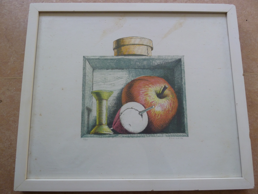 Berserik: Stilleven met Appel, Dobber en Klos verkocht voor € 85!