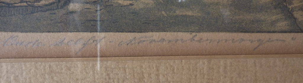 Johan D. Scherft kleurets "Oude Delft "Novembermorgen" kopen? Bied vanaf 45!